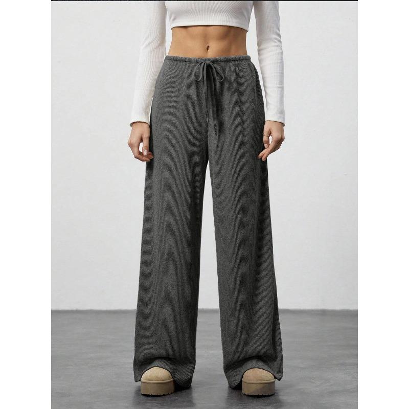 JKASHDK Women's Fashion Casual Solid Color Print High Waist Trousers Pants & Capris