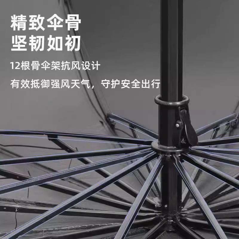 11 Bone Oversized Vinyl Bold Extension Rod Manual Reverse Umbrella Weather and Rain Can Be Printed LOGO Advertising Gift Umbrella