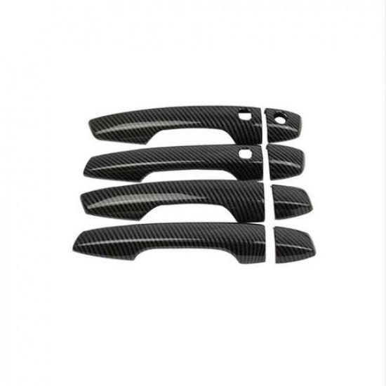 Carbon Fiber Car Door Handles Cover Trim For Mitsubishi Outlander -2024