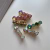 Gem Crystal Duckbill Clip Small Barrettes Korean Style Headwear Rhinestone Hairpin Beads Hair Clip Female Hair Accessories