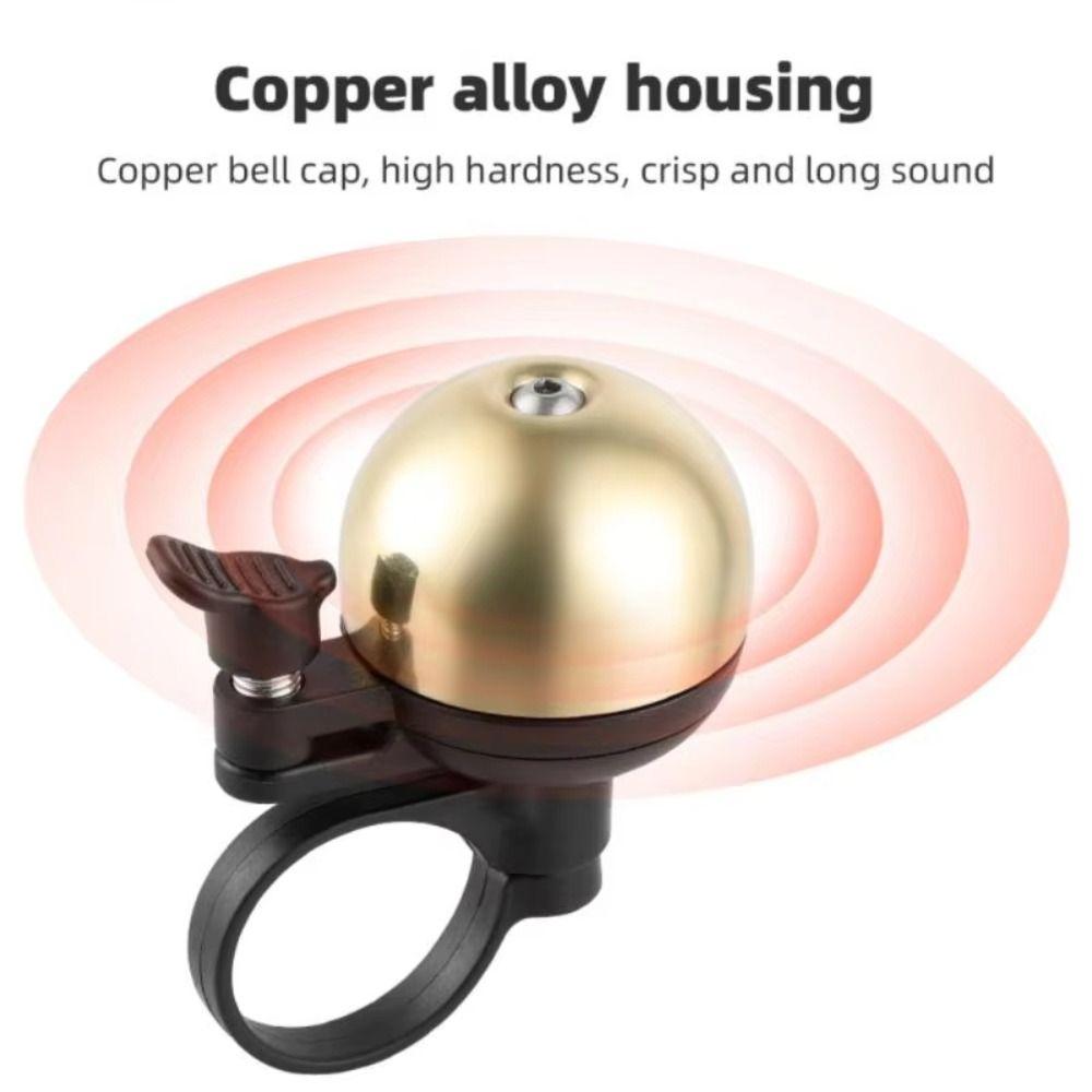 Retro Metal Bicycle Alarm Bell Black Gold Lightweight Loud Horn Retro Bells Bike Accessories