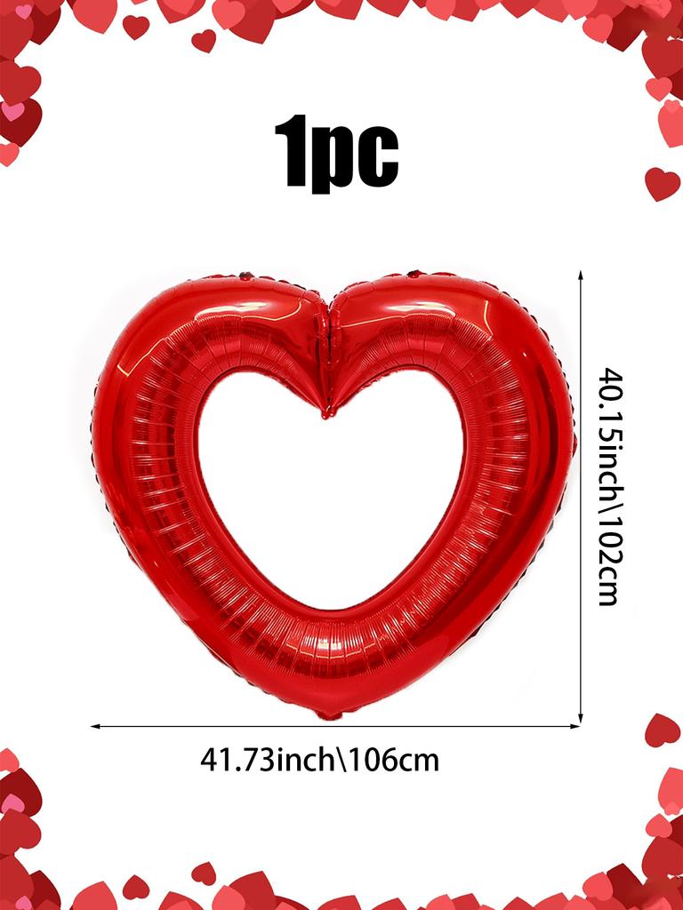 1pc 42 inch hollow love aluminum foil balloon, suitable for birthday parties, anniversaries, photo shoots