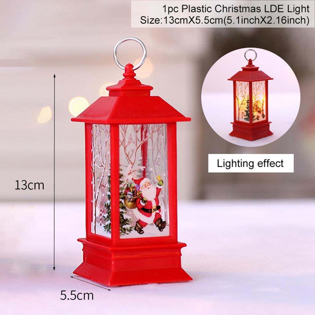 Christmas Lantern Light Ornament Merry Christmas Decorations for Home 2025 Navidad Christmas Tree Decor Xmas Gift New Year 2025