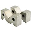 2 Pieces High Precision Carbon Steel M-Type V-Block 50mm/75mm Set for Machine Tool Measurement Workshop Calibration