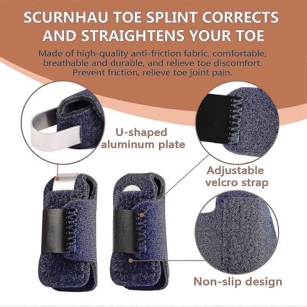 Toe Splint, Toe Corrector Brace, Toe Straightener For Hammer Toe, Crooked Toe, Mallet Toe, Bent Toe, Claw Toe, Toe Wrap To Align A SZRH A-R5162