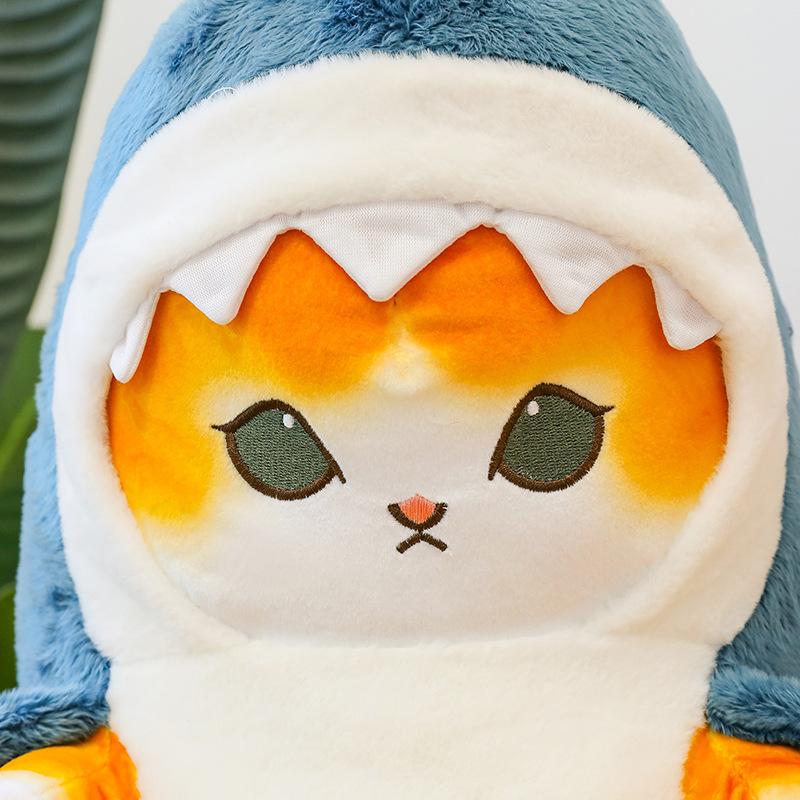 Shark cat doll cute cute shark cat throw pillow girl gift plush toy