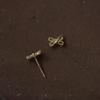 Minimalist Silver Stud Earrings with Bow Knot and Cubic Zirconia for Women Gift