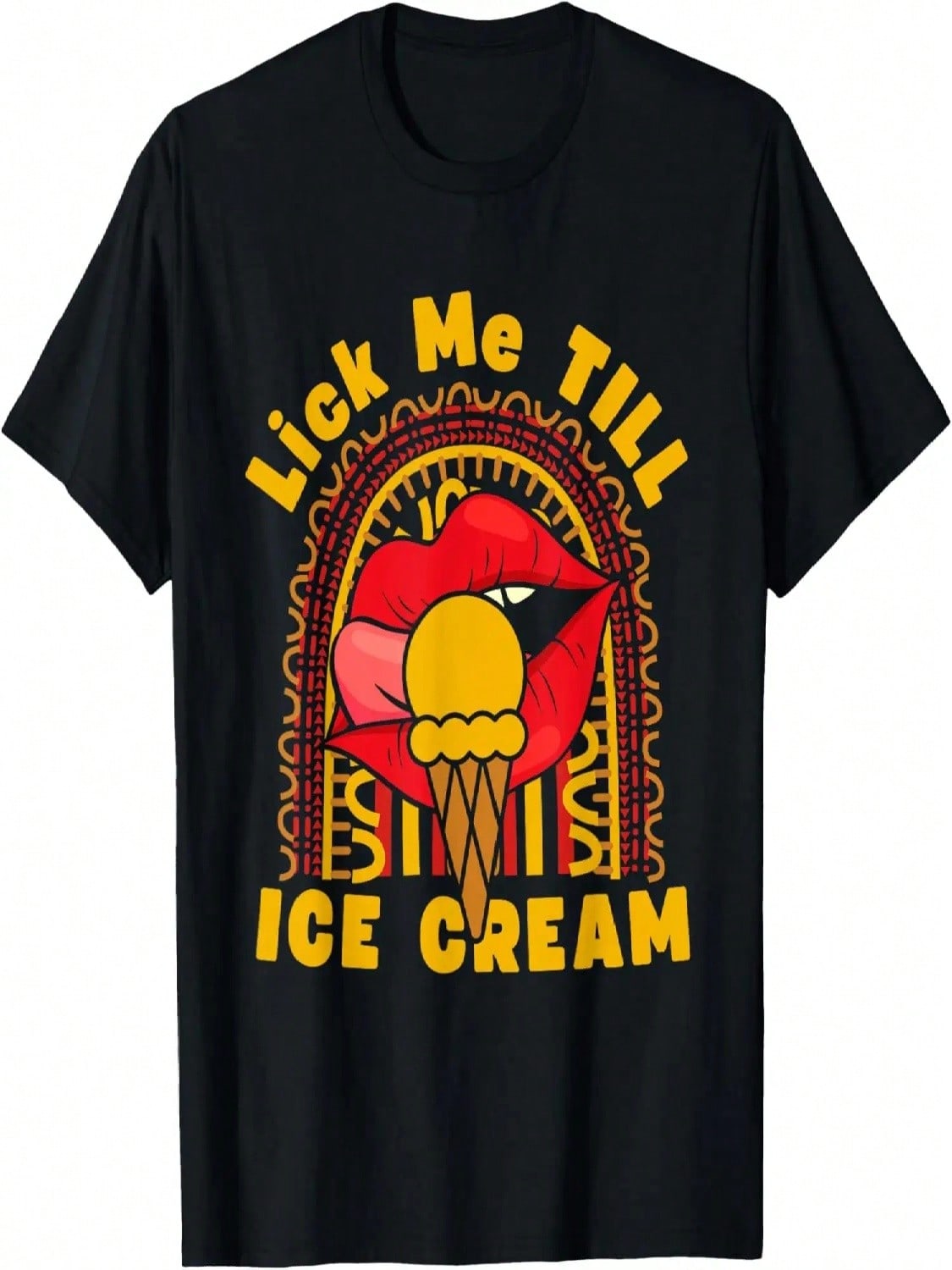 Lick Me Till Ice Cream - Funny And Playful Graphic Tee T-Shirt S разноцветный