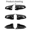 Set Schwarze ABS-Rückspiegelabdeckungen für BMW Modelle 1, 2, 3, 4
