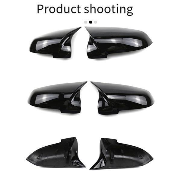 Set Schwarze ABS-Rückspiegelabdeckungen für BMW Modelle 1, 2, 3, 4