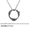 Men's Retro Titanium Steel Wolf & Dragon Head Pendant Necklace