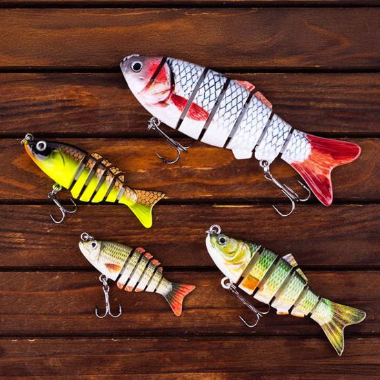 5CM/2.5G Multi-Jointed Fishing Lure with Hooks Slow Sinking 6-Section Swimbait Bionic Hard Artificial Bait Freshwater Saltwater Fishing Accessories