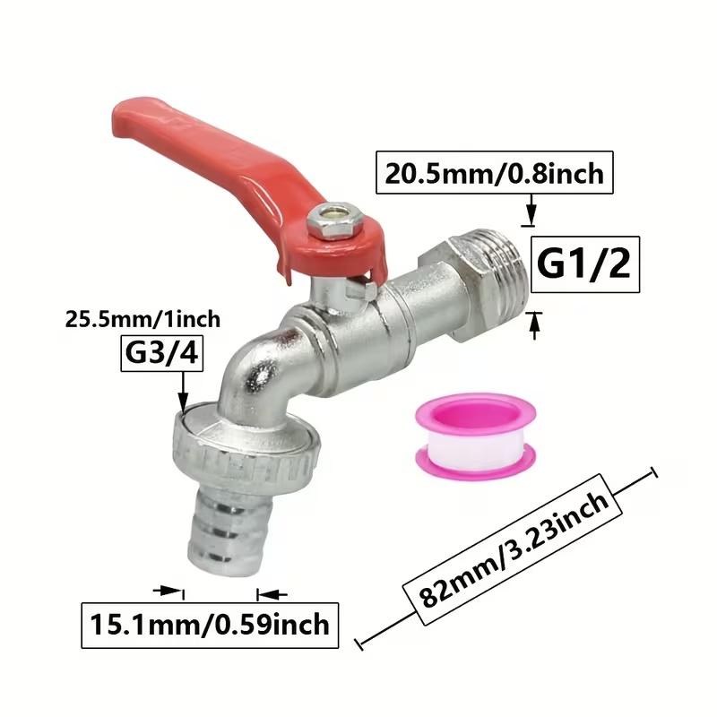 

1/2 thread 16mm nipple faucet ball valve 15mm water pipe connector adapter alloy copper plastic