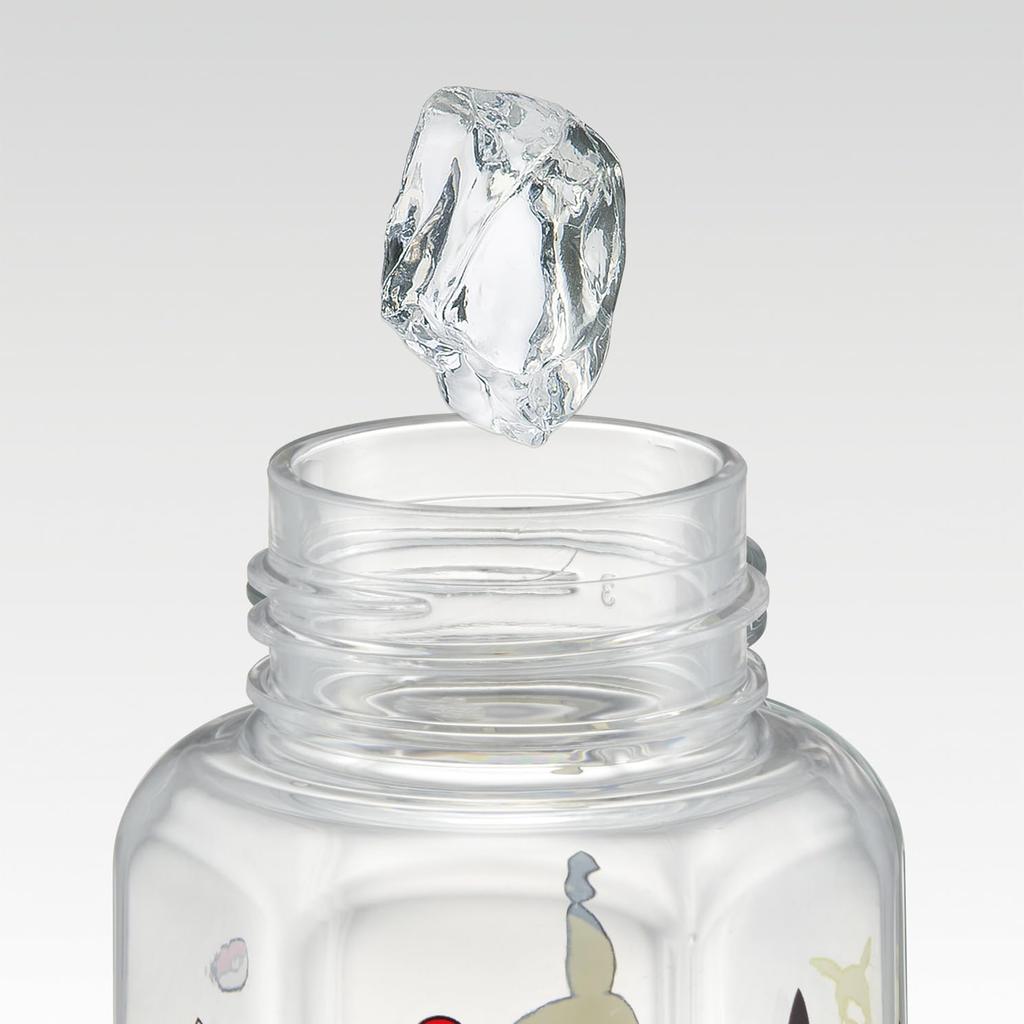 Skater Easy-to-Hold Hexagonal Plastic Water Bottle, 350ml, Clear, Transparent, Direct-Drinking, Lightweight, Pokemon Design, for Boys (PDH4-A)