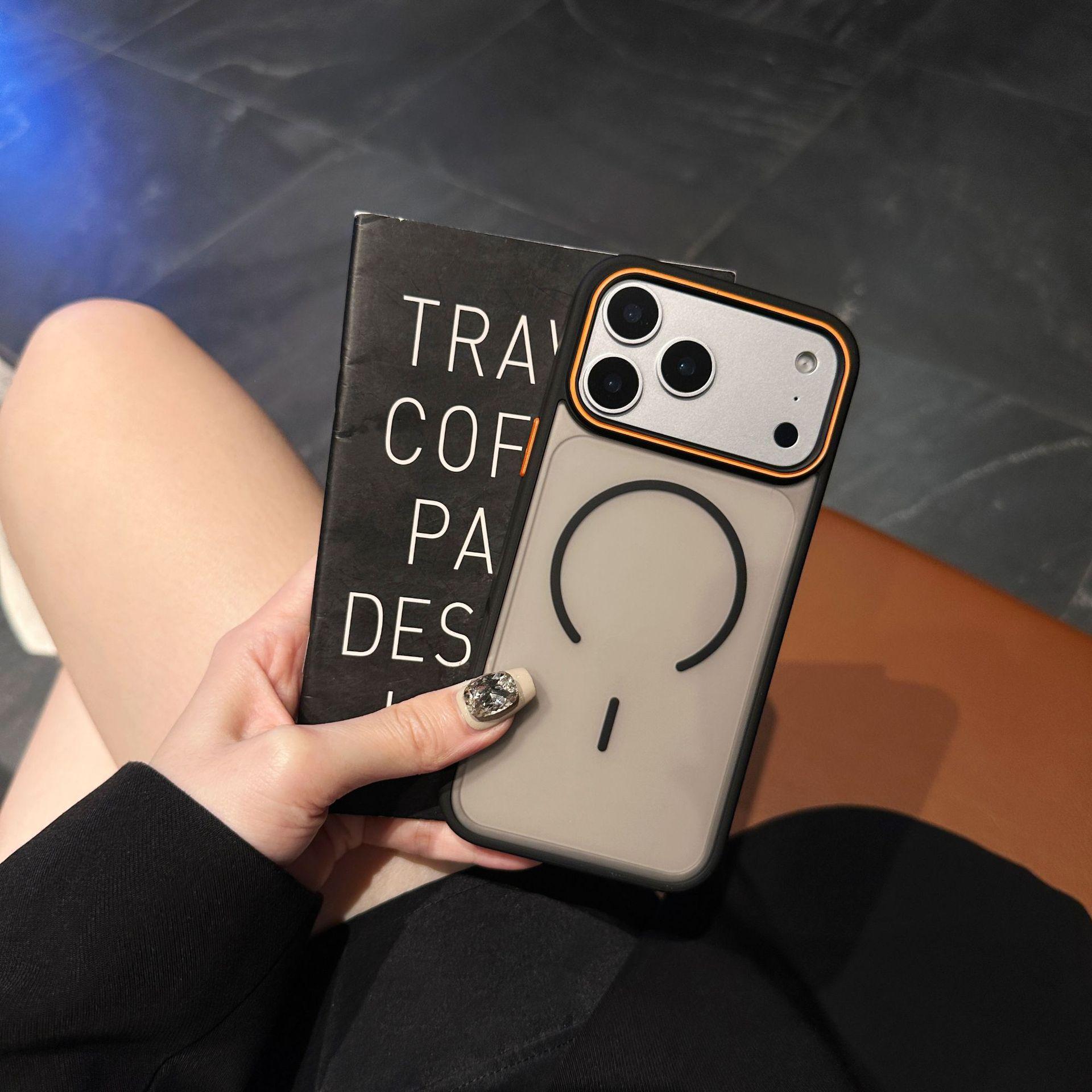 

For IPhone17ProMax Phone Case with Skin-like Frosted N52 Magnetic Suction for Apple 16 Anti-fall Protective Case For iPhone11Promax