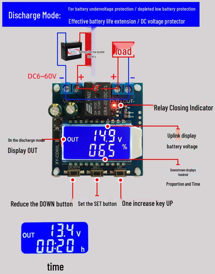 CD60L Battery Charger Module with Auto Shut-off and Undervoltage Protection