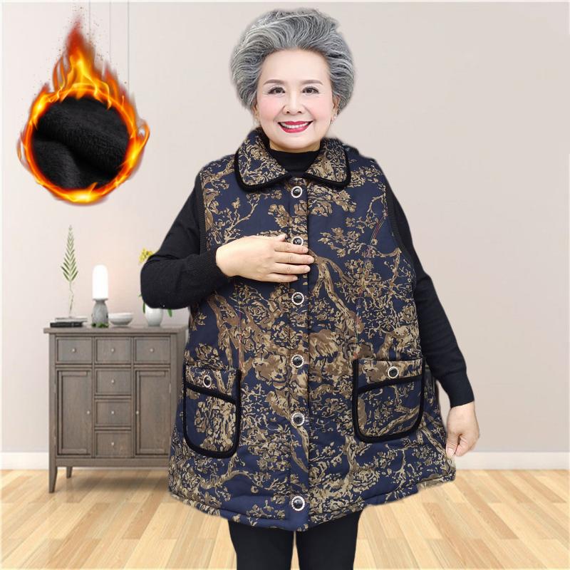 

Осенне-зимний толстый хлопковый жилет женский очень большой жилет-куртка для верхней одежды 9XL