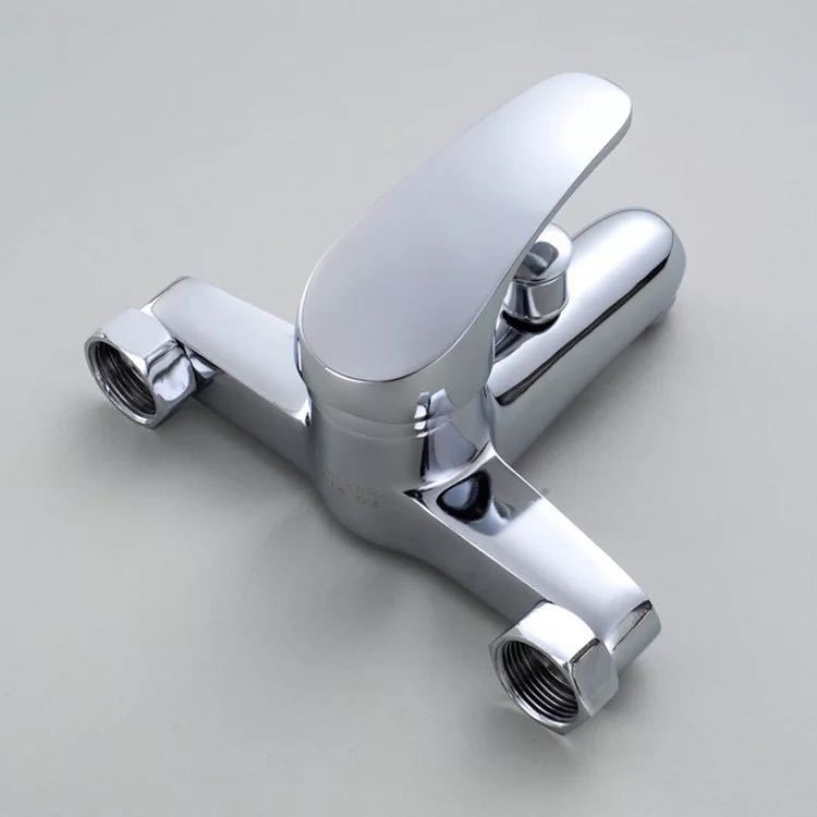 Modern Single-Handle Zinc-Alloy Bidet Shower Bathtub Faucet Suite Thermostatic Rain Soft Spray Patterns Polished Chrome Wall
