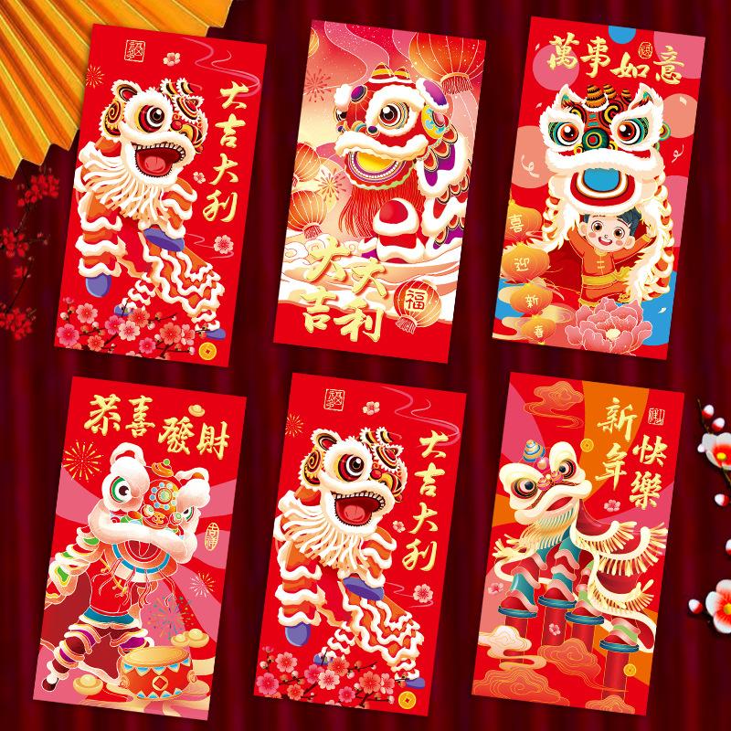 Pferdejahr Rote Umschläge Chinesisches Neujahr Rote Tasche Frühlingsfest Glücksgeld Verpackungsbeutel Hongbao Gruß Segen Geschenk