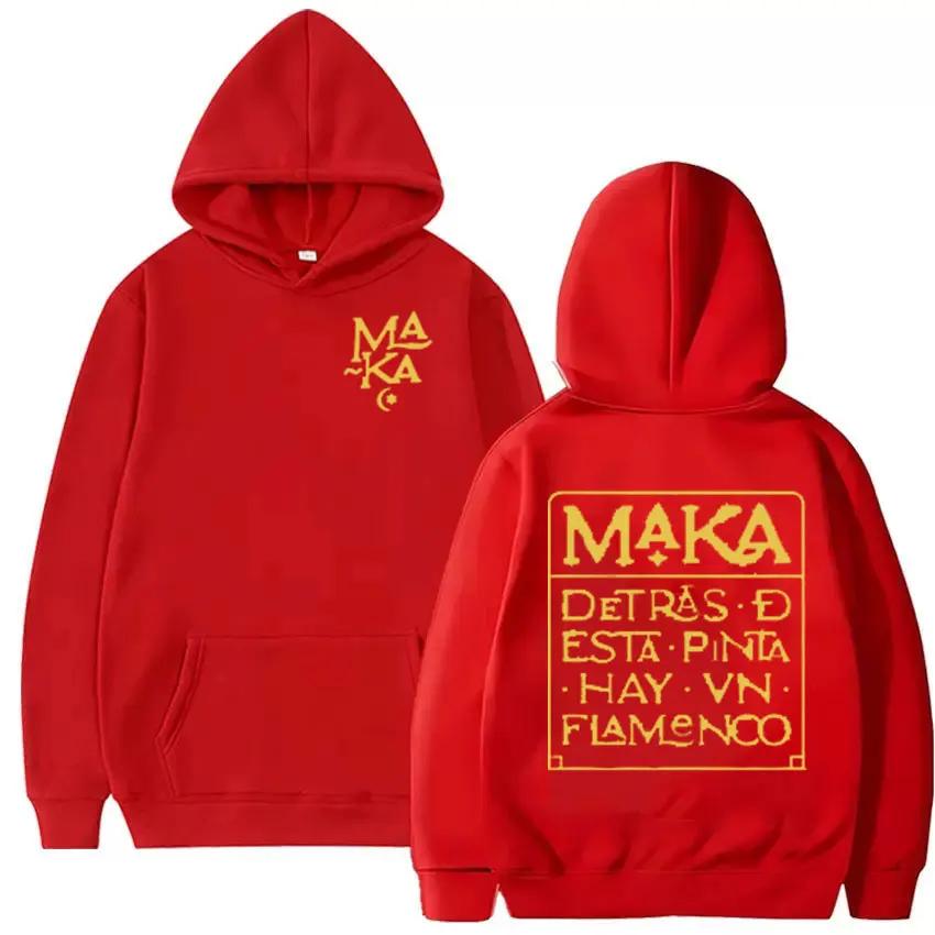 Rapper Maka Aura Mark 2025 Album Hoodie Men Vintage Oversized Pullover Sweatshirts Unisex Fashion Long Sleeve Hoodies Streetwear