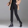 Petite High-Waist Bootcut Wool Flannel Cigarette Pants - Slimming & Thickened for Autumn/Winter 2026 New Arrival