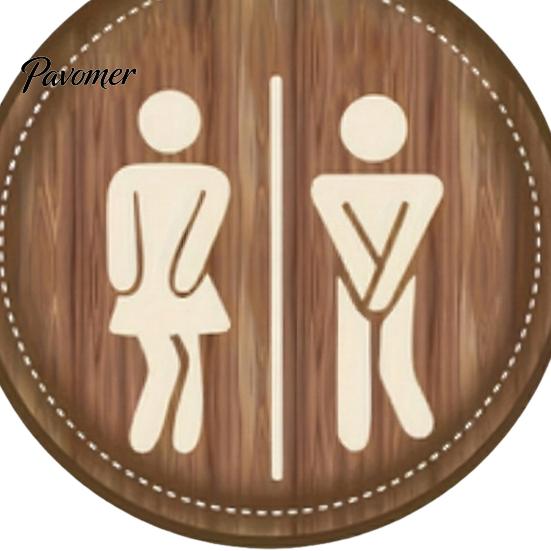 Vintage Hanging Room Sign Wooden Restroom Signs, Men's And Women's Wall Half Toilet Solid Wood Art Bathroom Decor Sign, Rustic Signs Office