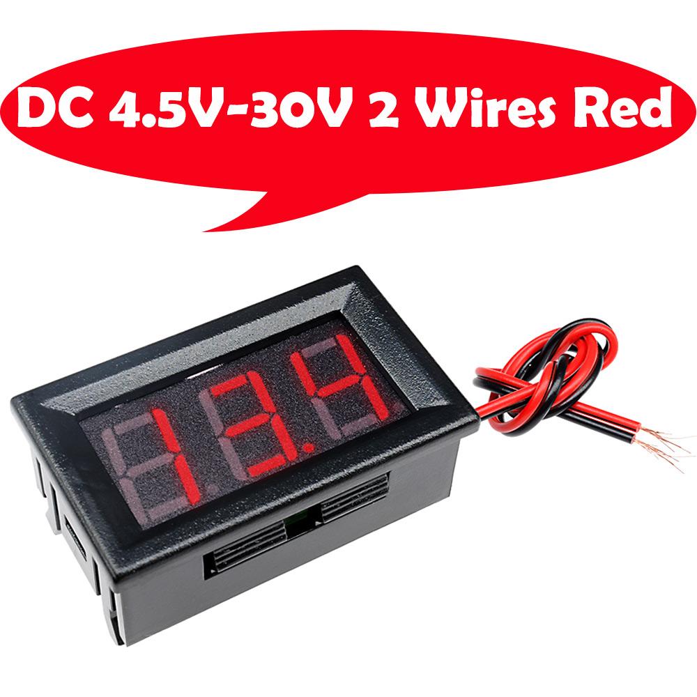Mini LED Digital Display Voltmeter Detector DC 0-30V / DC 4.5 -30V / AC 70 -500V Voltage Monitor Tester Gauge for Motorcycle Car