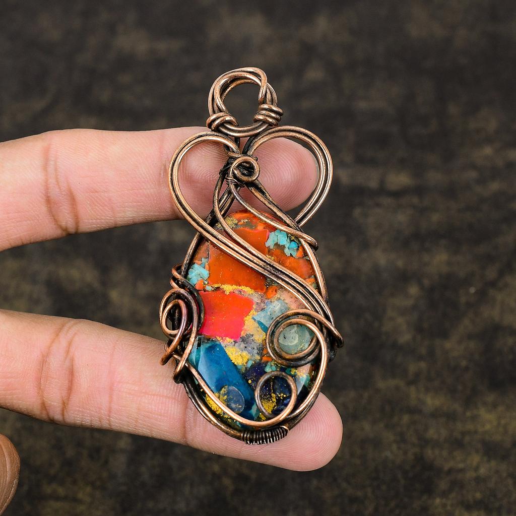 Spiny Oyster Handmade Copper Wire Wrap Jewelry Pendant 2.99 O8n06