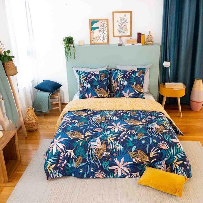 Housse De Couette 220x240 Cm + 2 Taies D'oreiller 63x63 Cm 100% Coton 57 Fils Aglae