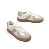 Leather retro lace edge German training shoes women's 2025 new versatile color matching casual sports shoes platform white shoes women