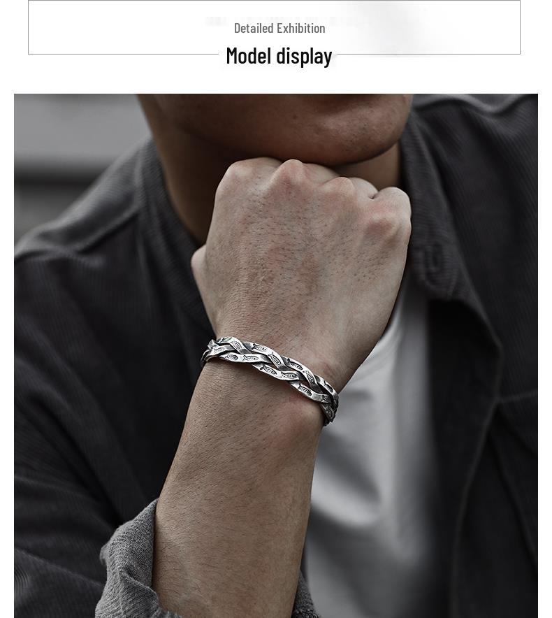 Women's Retro Fish Twist Bracelet – Individualistic and Fashionable Hand Jewelry