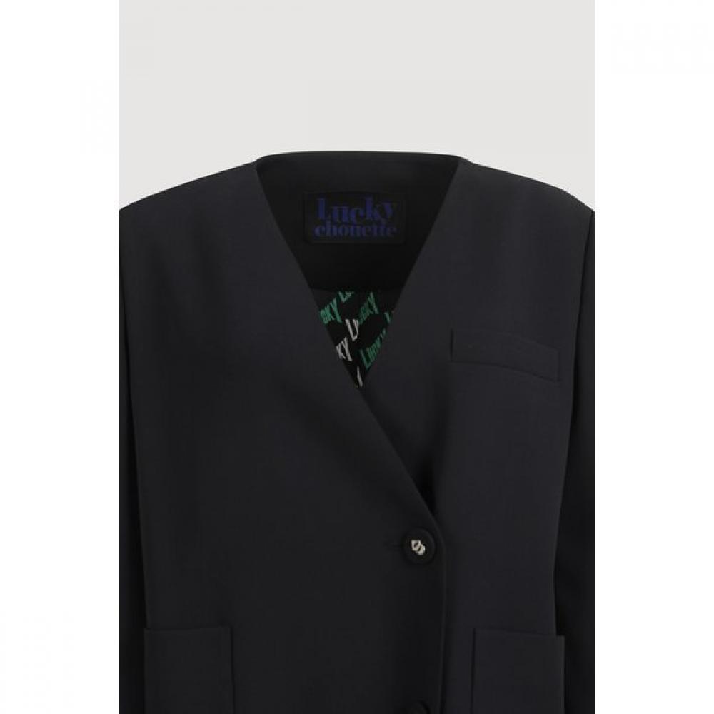 Lucky Chouette No Collar Polyester Jacket Lqjaw25200 25 Fw New Arrival