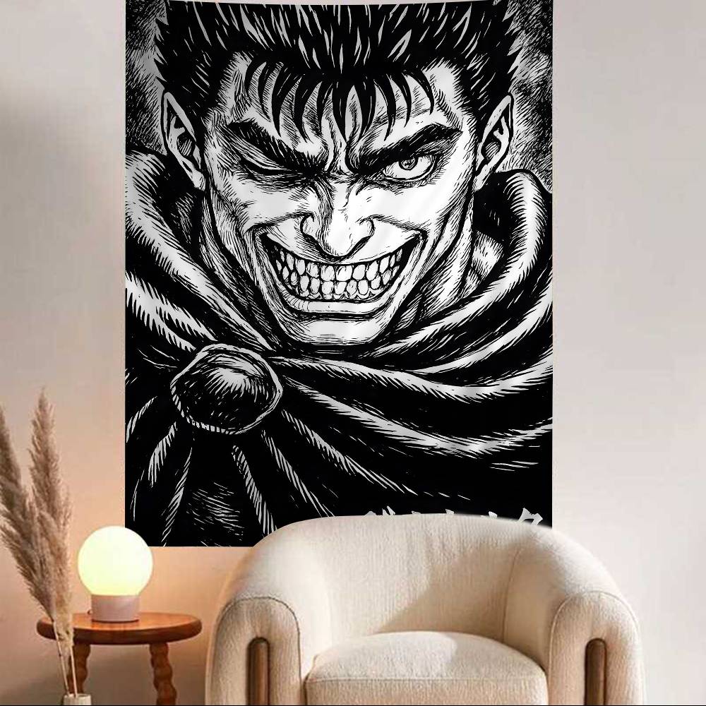

Berserk Japanese Anime Hanging Bohemian Tapestry Hanging Tarot Hippie Wall Rugs Dorm Home Decor 74x94cm(29x37in)