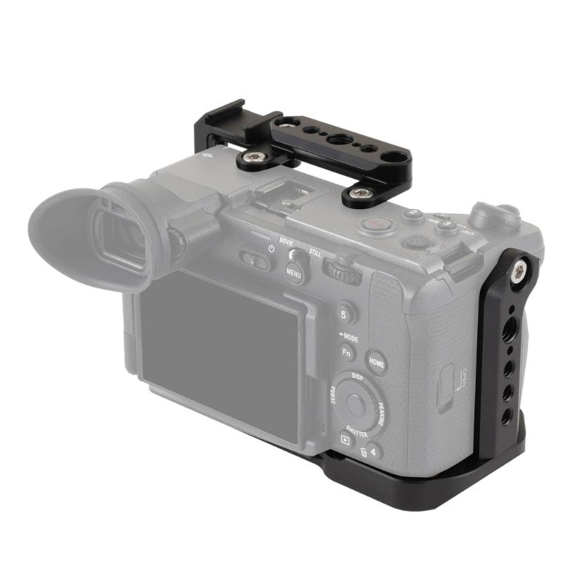 Rotating Top Handle Camera Cage Featuring 360 Degree Rotating for Unobstructed EVF Access During Handheld Use
