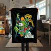 1PC Rat Fink Print Flannel Blanket, High Quality All Seasons, Home Decor, Warmth and Comfort, Perfect for Christmas Gifts