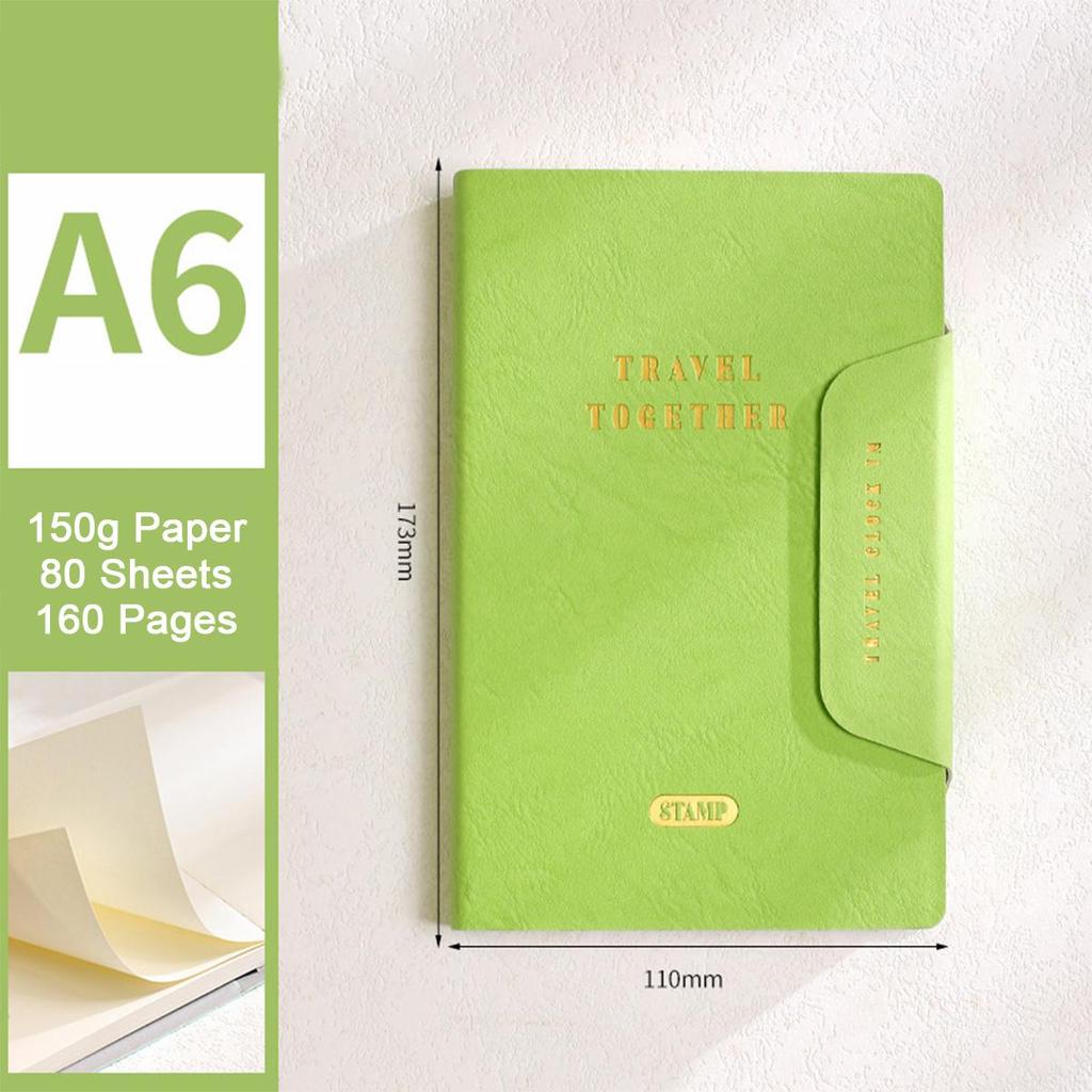 A6 Travel Journal, Student Leather Notebook, Blank Pages, Notepad, Drawing Book, Business Meeting Record Book, Mind Map, 80 Sheets