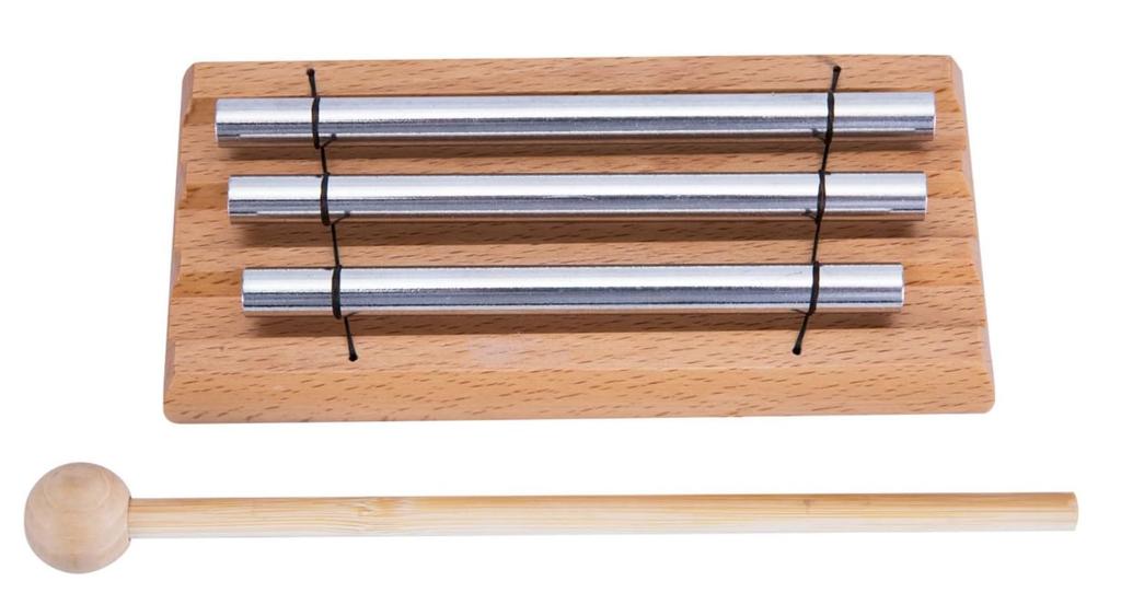 3-Tone Auf Chime Bar Instrument with Mallets – Wooden Bass Percussion for Kids Music, Meditation, Sound Healing & Relaxation