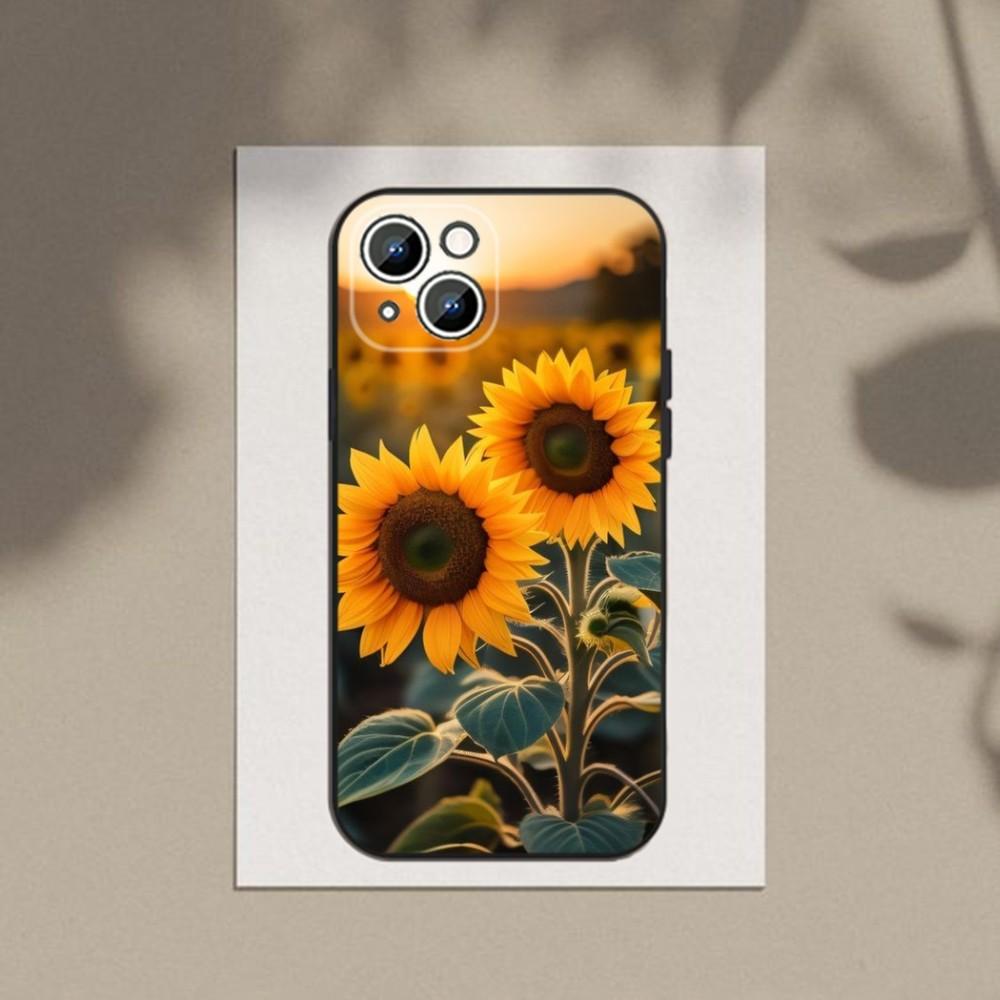 Θήκη τηλεφώνου Sunflower για iPhone Samsung Galaxy Redmi Xiaomi Oppo OnePlus Note SA 7 8 9 10 11 12 13 14 20 21 22 23 53 54 Pro Max Plus Ultra TPU Soft