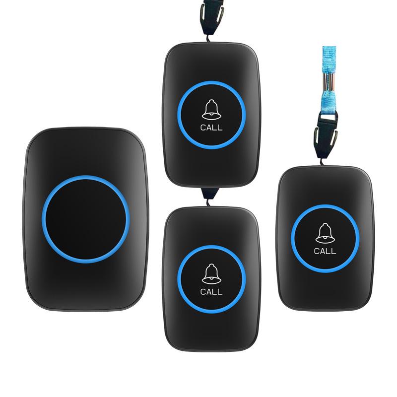 Elderly Call Bell: Patient Pager, Caregiver Call Machine, Bedside Alert Device чёрный