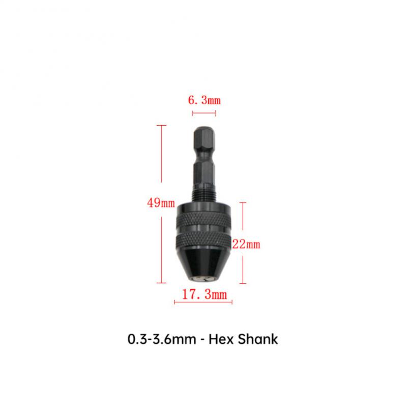 Drill Chuck Keyless Screwdriver Impact Driver Adaptor Electric Micro Motor Clamp Mini Chuck Fixture Hex Shank Drill Bits Adapter