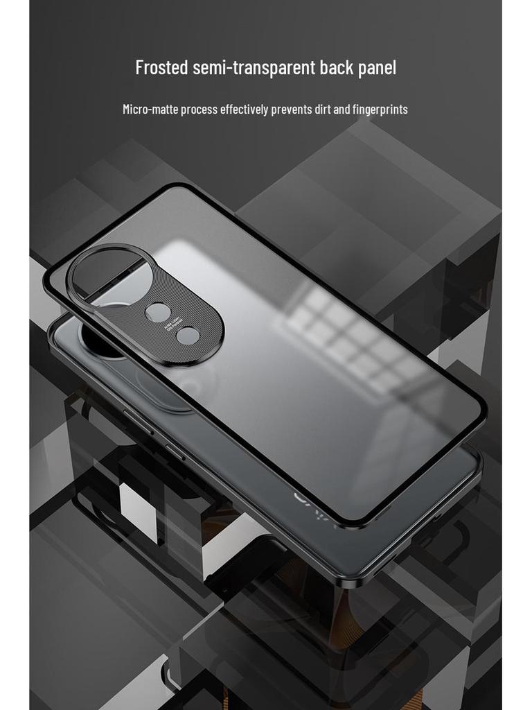 Vivo S30 Pro Metal Frame Snap-On Frosted Back Case with Lock Buckle for S20 V40
