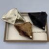 Large French Satin Triangle Clutch: Elegant, Versatile Women's Bag with Shimmering Fabric and Temperament Back-of-Head Shark Clip