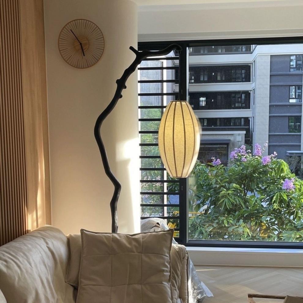 Retro Wabi-Sabi Branch Floor Lamp: Zen Light for Tea Room, Study, or Homestay