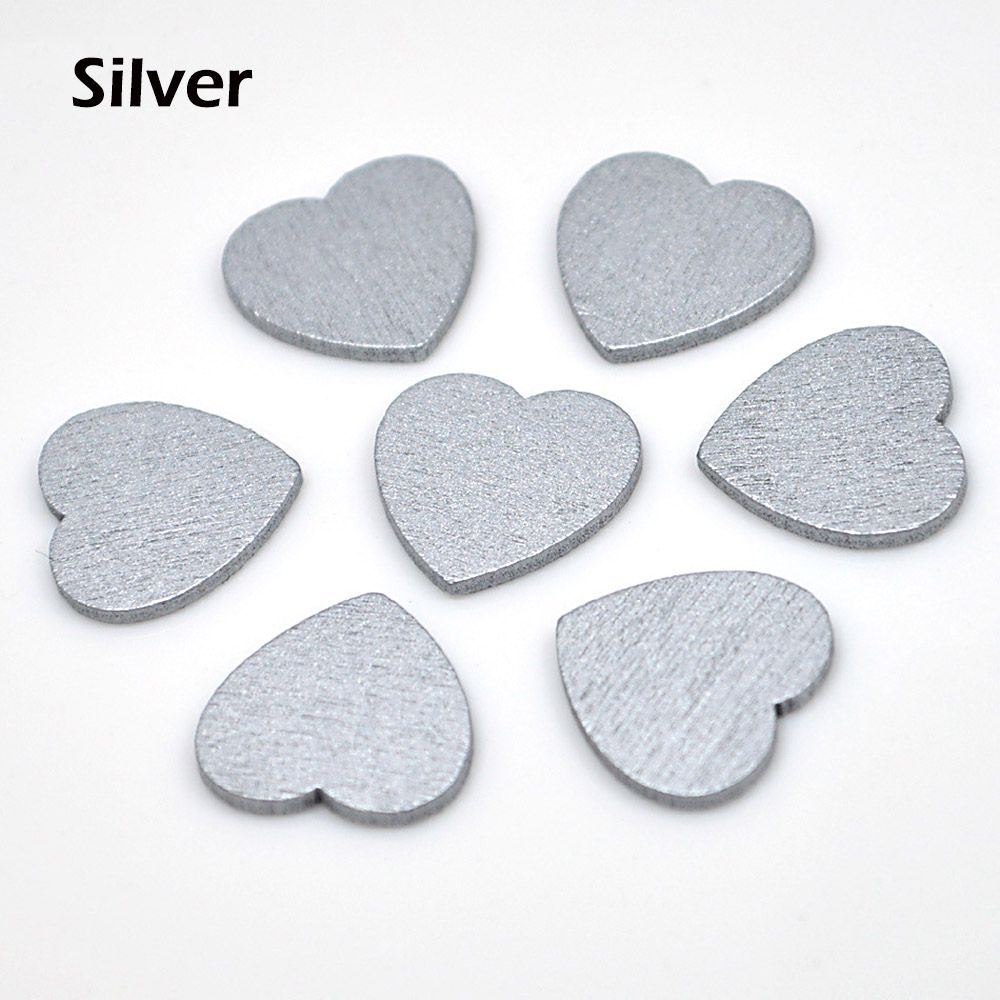 Party Decor DIY Wedding Ornaments Wooden Chips Confetti Slices Wood Crafts Hearts Shaped