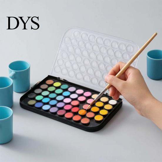 Watercolor Pigments Portable Paint Set, High Chromaticity Solid Kit, Creative Drawing Tools Dissolves In Water Paint, for Professional Illustrations