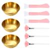 Face Massage Set Facel Bowl and Brush Stainless Steel Mixing Bowls Esthetician Face Mask Brush for Home Salon Use