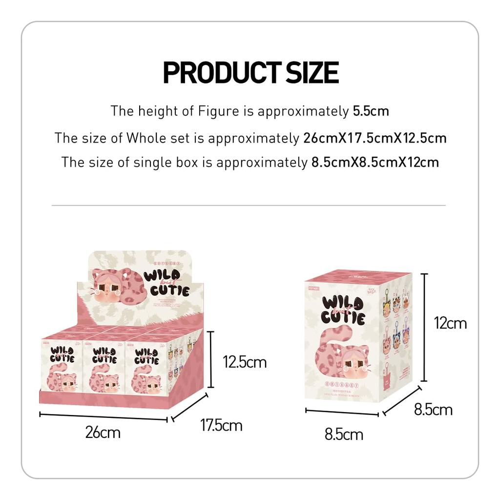 POP MART CRYBABY Wild but Cutie Series Plush Pendants Pop Mart Gachapon Blind Box Figures Plastic Model Premium Toys PVC Soft Vinyl Original Character