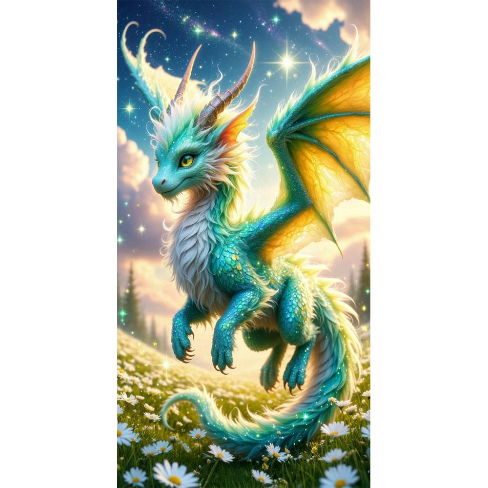 Large Size Mosaic DIY Full Diamond Painting Kits Art Fantasy Dragon Embroidery Cross Stitch Rhinestones