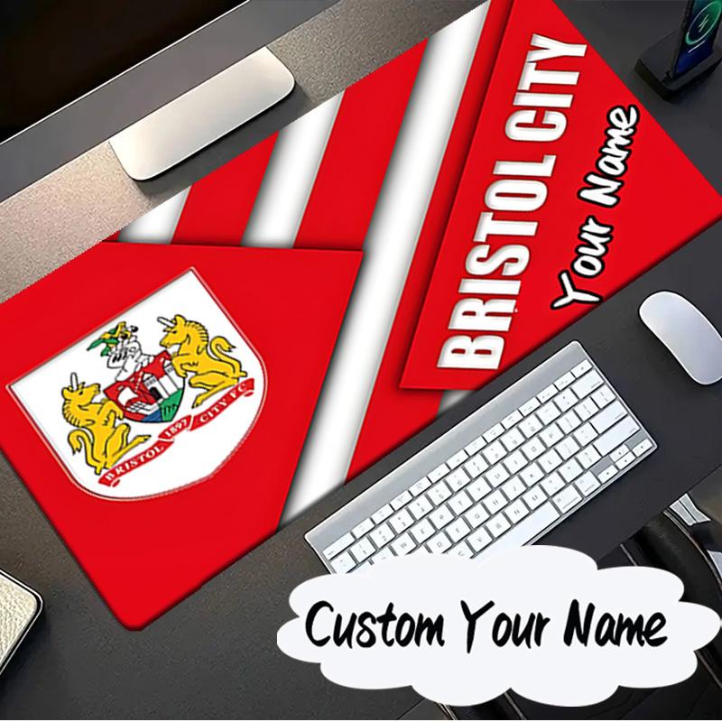 Custom Name Mouse Pad Bristol Fc Crest Mouse Pad, Gaming Mouse Pad, Keyboard Pad, Desk Decor for Computer Notebook Fan Birthday Gift