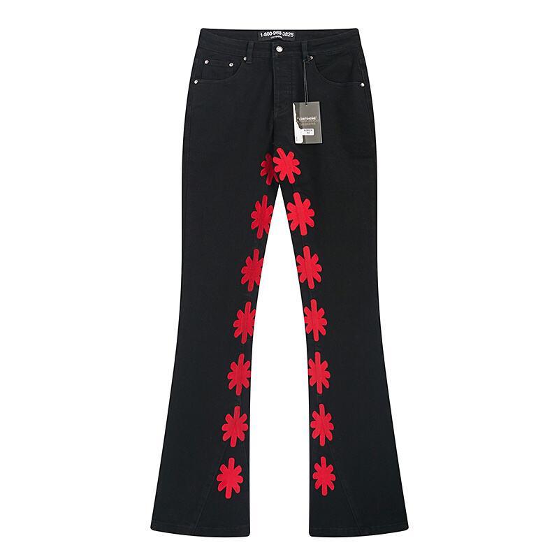 LOSTSHDWS Men's and Women's Spring and Autumn Flared Elastic Jeans Couple Jeans